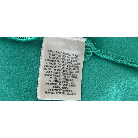 Anthropologie MOTH Tunic Top Green A-Line Off the Shoulder Size Large - Picture 10 of 11